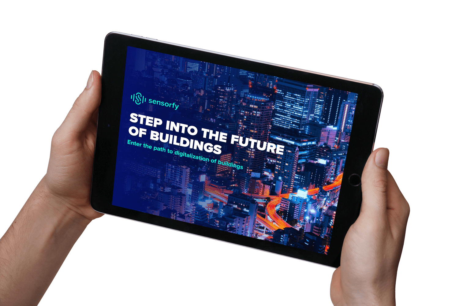 WP Future of buildings_hands holding iPad